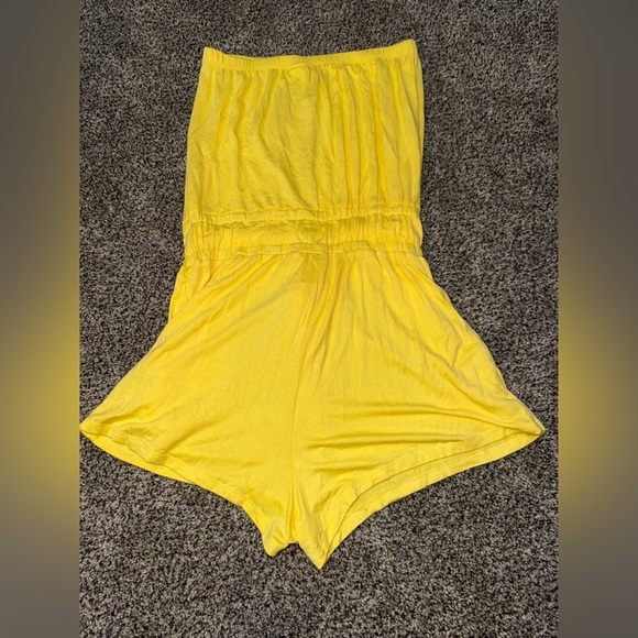 Lucky brand yellow beach sleeveless romper - Picture 5 of 5